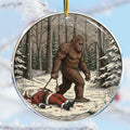 ROCI Bigfoot Killed Santa Christmas Ornament 3.6in Acrylic Funny Gag Gift by Deal US