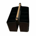 LUEUR Cleaning Caddy Organizer with Handle, Multiple Compartments, Black by Deal US