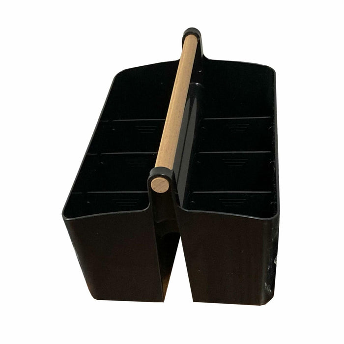 LUEUR Cleaning Caddy Organizer with Handle, Multiple Compartments, Black by Deal US