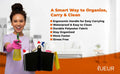 LUEUR Cleaning Caddy Organizer with Handle, Multiple Compartments, Black by Deal US