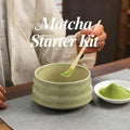 Sfutee Matcha Whisk Set 4pcs Ceramic Bowl Bamboo Scoop Chasen Holder 19oz Green by Deal US