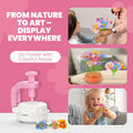 windpaint Arts and Crafts DIY Fabric Flower Bouquet Kit for Kids Pink by Deal US