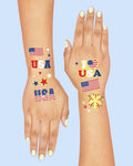xo, Fetti Fourth of July Tattoos 70 Styles Red White Blue Gold Patriotic by Deal US