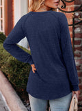 onlypuff Womens Plus Size 3X Navy Long Sleeve Tunic Top 3X by Deal US