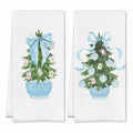 SereneHanctuary Chinoiserie Pink Bow Martini Kitchen Towels 16x24 Set of 4 by Deal US
