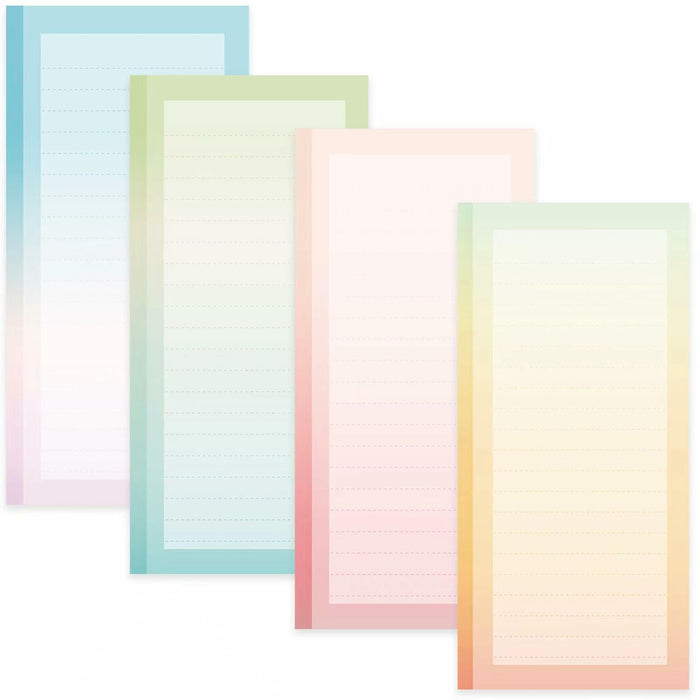 Henzavk 4 Pack Magnetic Notepads Refrigerator Full Magnet Back 50 Sheets by Deal US