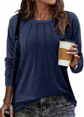 onlypuff Womens Plus Size 3X Navy Long Sleeve Tunic Top 3X by Deal US