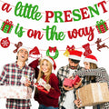 Ruicenbabiii Red A Little Present Is on the Way Baby Shower Banner Christmas by Deal US