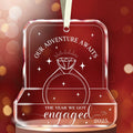 NewEleven Valentines Day Gifts 2025 Glass Ornaments for Couples Engaged 2025 by Deal US