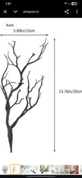4pcs Artificial Antler Tree Branches Black Decorative Twigs 13in Plastic by Deal US