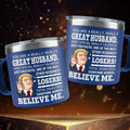 BECHUSKY Christmas Mug for Husband - Stainless Steel 14oz Best Hubby Ever by Deal US