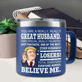 BECHUSKY Christmas Mug for Husband - Stainless Steel 14oz Best Hubby Ever by Deal US