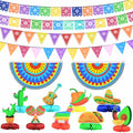 WUEURU Fiesta Decorations Cinco De Mayo Centerpiece Rainbow Mexican 15Pcs by Deal US