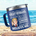 BECHUSKY Christmas Mug for Husband - Stainless Steel 14oz Best Hubby Ever by Deal US