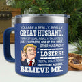 BECHUSKY Christmas Mug for Husband - Stainless Steel 14oz Best Hubby Ever by Deal US