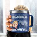 BECHUSKY Christmas Mug for Husband - Stainless Steel 14oz Best Hubby Ever by Deal US