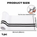 ONLY 2x2 Striped Rib Knit Fabric White 6x35 Inches Polyester Spandex by Deal US