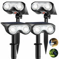HMDecor Solar Spot Lights Outdoor IP67 Waterproof 4 Pack Cold White 6500K by Deal US