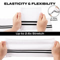 ONLY 2x2 Striped Rib Knit Fabric White 6x35 Inches Polyester Spandex by Deal US