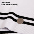 ONLY 2x2 Striped Rib Knit Fabric White 6x35 Inches Polyester Spandex by Deal US