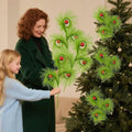 babyye 6 Pcs Christmas Tree Topper 17in Green Curly Plush Decorations by Deal US