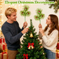 babyye 6 Pcs Christmas Tree Topper 17in Green Curly Plush Decorations by Deal US