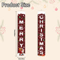 Libemskix Merry Christmas Door Banner 71x12in Red Black Buffalo Plaid 2pcs by Deal US