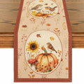 Artoid Mode Pumpkin Bird Floral Table Runner Red 13x72 Inch Rustic Bohemian by Deal US