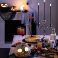 Color Poem Ornament 10in Black Dripless Halloween Taper Candles Set of 4 by Deal US