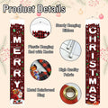 Libemskix Merry Christmas Door Banner 71x12in Red Black Buffalo Plaid 2pcs by Deal US