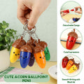 Sayglossy 21 Pcs Mini Acorn Cartoon Retractable Ballpoint Pens Bulk Cute Fall by Deal US