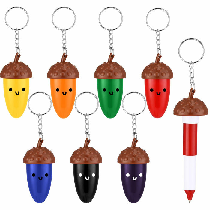 Sayglossy 21 Pcs Mini Acorn Cartoon Retractable Ballpoint Pens Bulk Cute Fall by Deal US