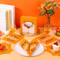 AllReal 100Pcs Thanksgiving Fall Pumpkin Orange Paper Napkins Disposable by Deal US