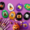 Fulmoon Halloween Plastic Skeleton Eggs Spiders Party Supplies 164 Pcs Orange by Deal US