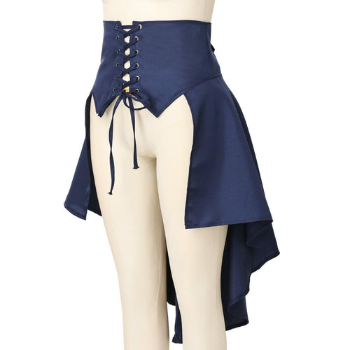 COSDREAMER Steampunk Ruffle Pirate Corset Skirt Belt Blue Size XL by Deal US
