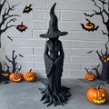 ZENNITHON Witch Statue Resin Black Halloween Collectible Spooky Display by Deal US