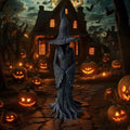 ZENNITHON Witch Statue Resin Black Halloween Collectible Spooky Display by Deal US