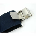 ELEFEA Men's Heavy Duty Suspenders 2" Wide X-Shape Adjustable Navy Blue Size L by Deal US