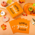 AllReal 100Pcs Thanksgiving Fall Pumpkin Orange Paper Napkins Disposable by Deal US