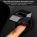 KHGUZ Car Start Stop Button Cover Zinc Alloy Ignition Trim Gun Black by Deal US