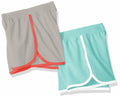 Amazon Essentials Girls Active Running Shorts 2 Pack Aqua Blue/Grey Size XL by Deal US