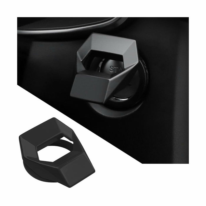 KHGUZ Car Start Stop Button Cover Zinc Alloy Ignition Trim Gun Black by Deal US