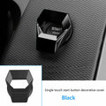 KHGUZ Car Start Stop Button Cover Zinc Alloy Ignition Trim Gun Black by Deal US