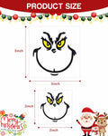 TRIZILLA Christmas Transfer Stickers Ornament Face Decals Vinyl 10 Pack by Deal US