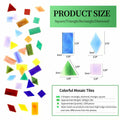 VARIART Mosaic Glass Tiles Large Petal Rainbow 120 Pcs 1.1 lbs by Deal US