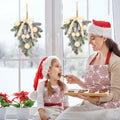 Super Holiday 2PCS Beige Velvet Bow Ball Christmas Decorations Flocked by Deal US