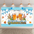 ZTHMOE Oktoberfest Photography Backdrop 72x43inch Blue White Bavarian by Deal US