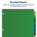 Worksaver Big Tab Dividers Set of 3 Plastic Insertable 5-Tab by Deal US