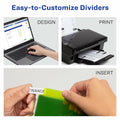 Worksaver Big Tab Dividers Set of 3 Plastic Insertable 5-Tab by Deal US