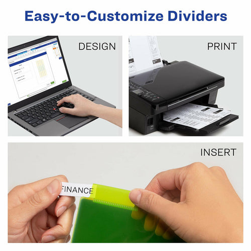 Worksaver Big Tab Dividers Set of 3 Plastic Insertable 5-Tab by Deal US